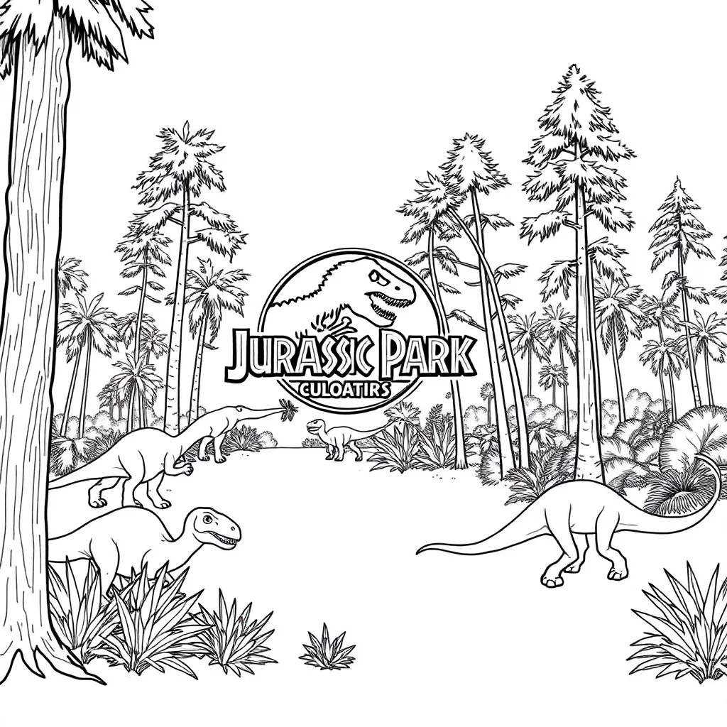 Jurassic Park coloring page