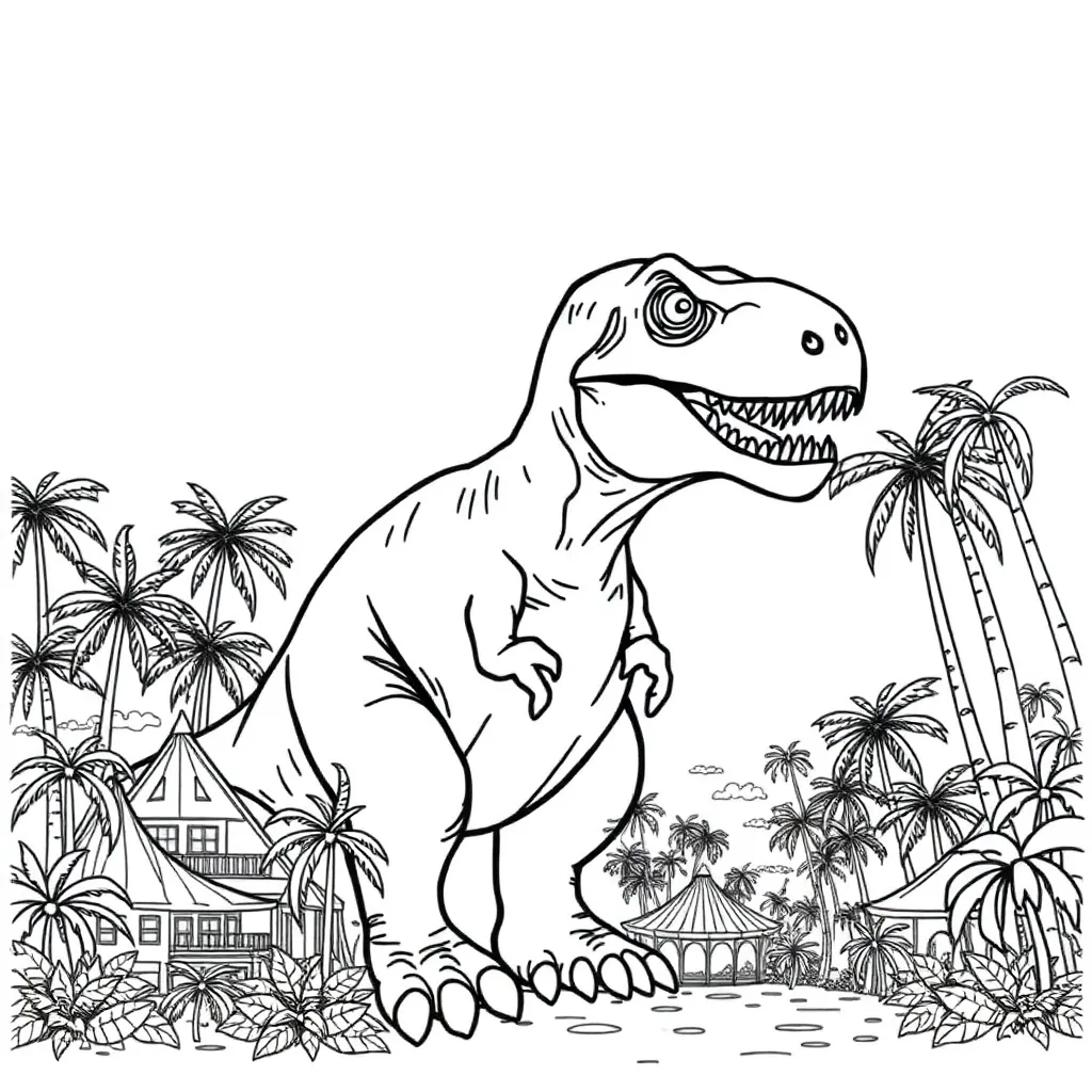 Jurassic Park coloring page