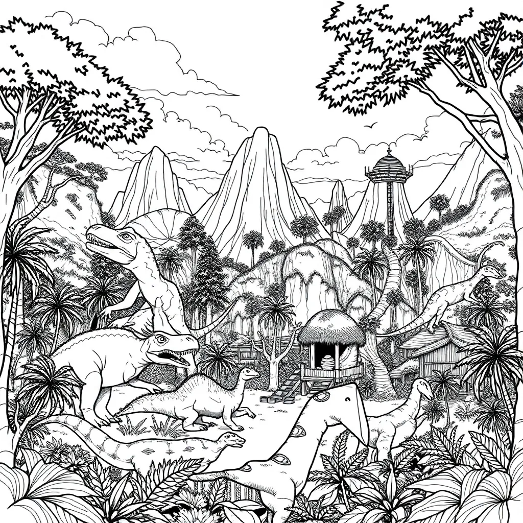 Jurassic Park coloring page