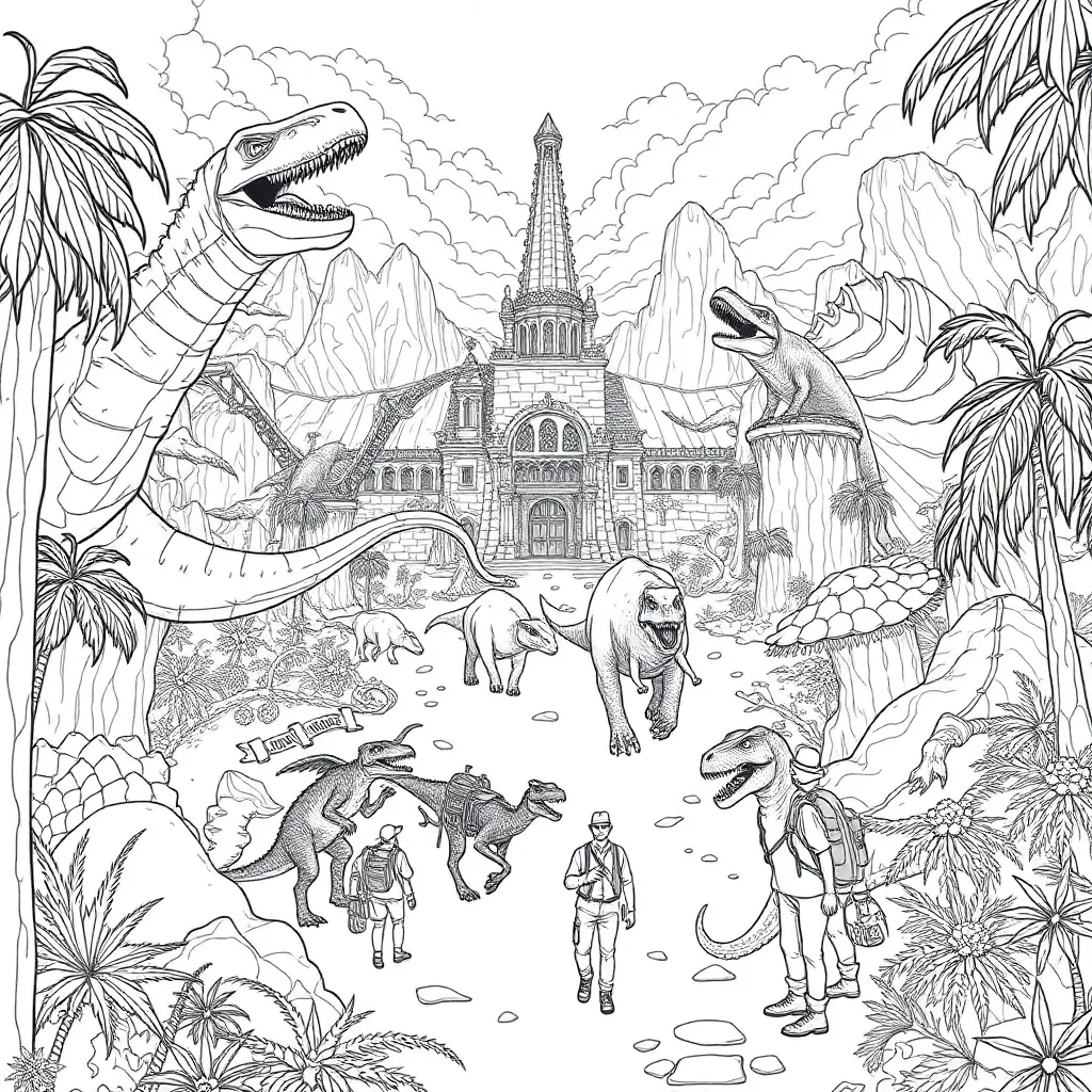 Jurassic Park coloring page
