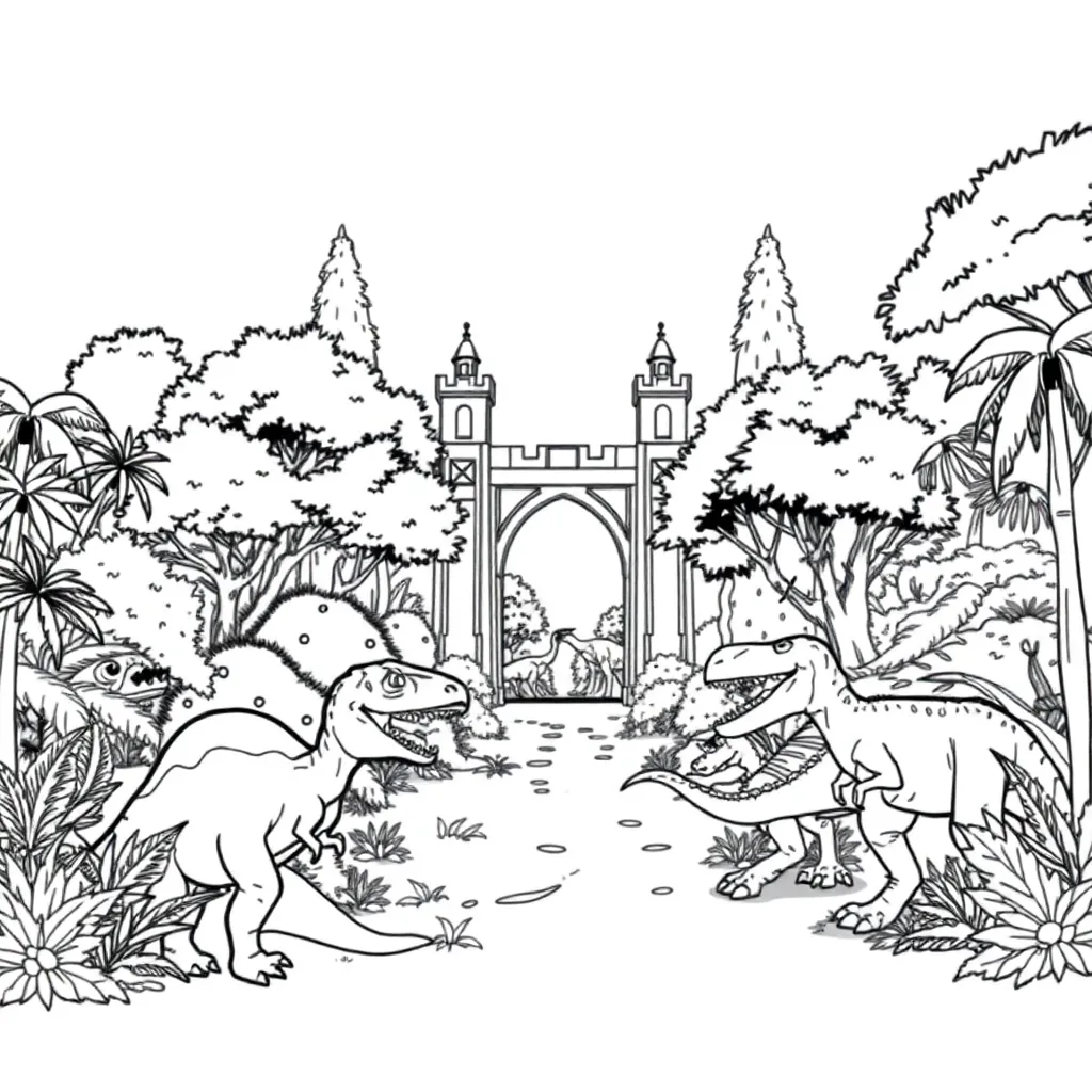 Jurassic Park coloring page