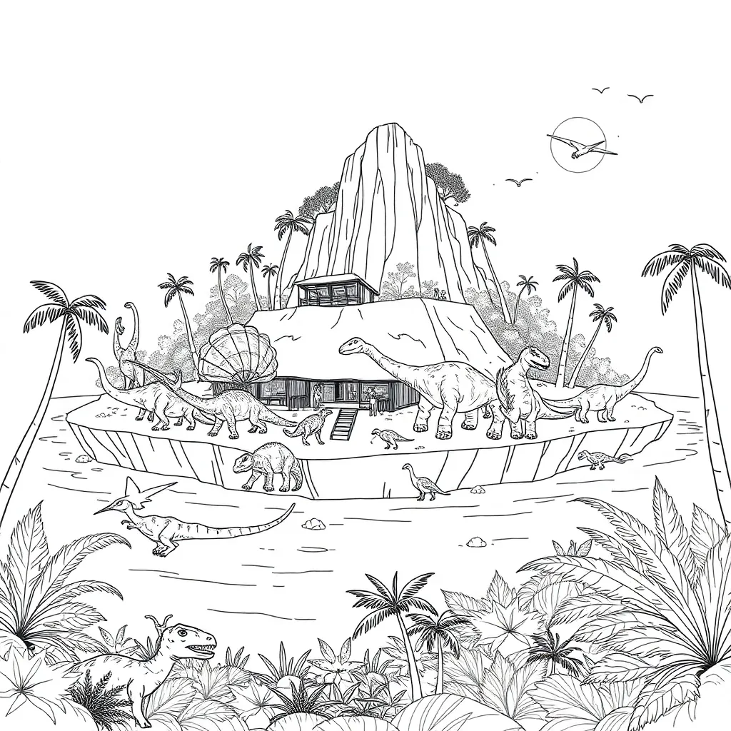 Jurassic Park coloring page