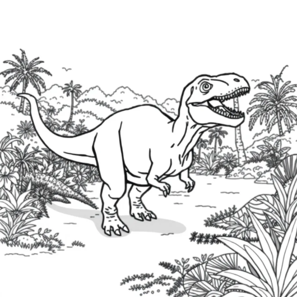 Jurassic Park coloring page