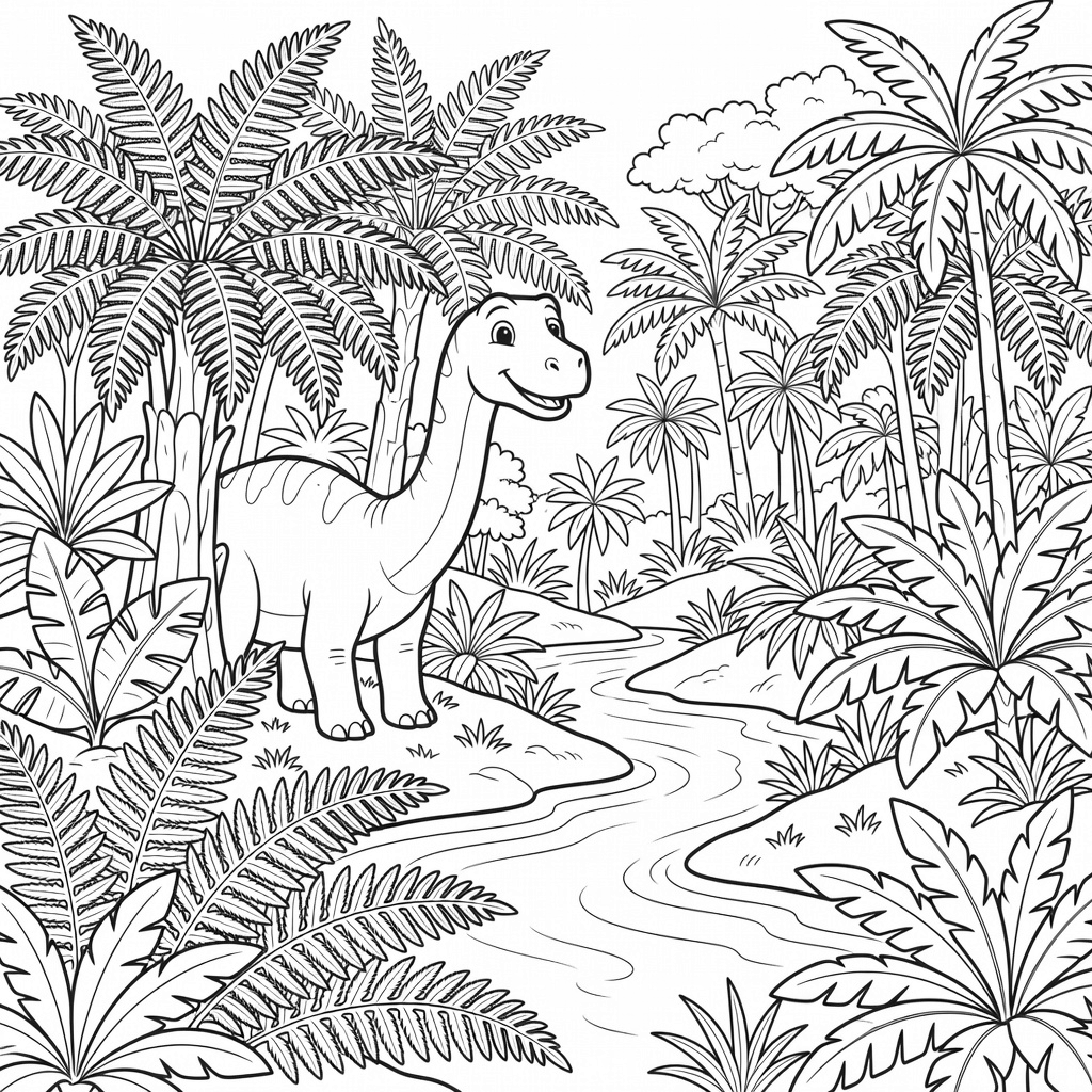 Jurassic Park coloring page