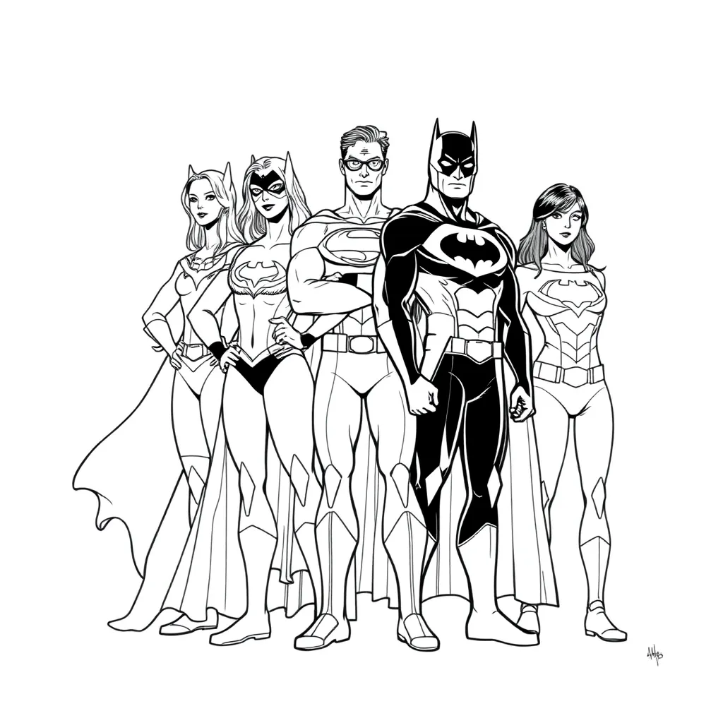 Justice League coloring page