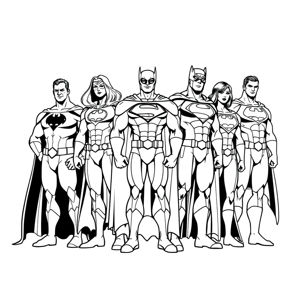 Justice League coloring page