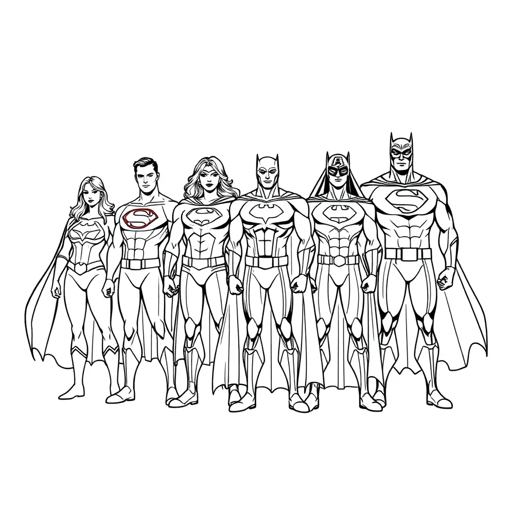 Justice League coloring page