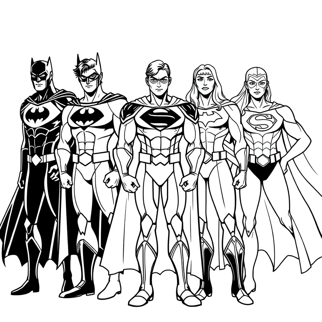 Justice League coloring page