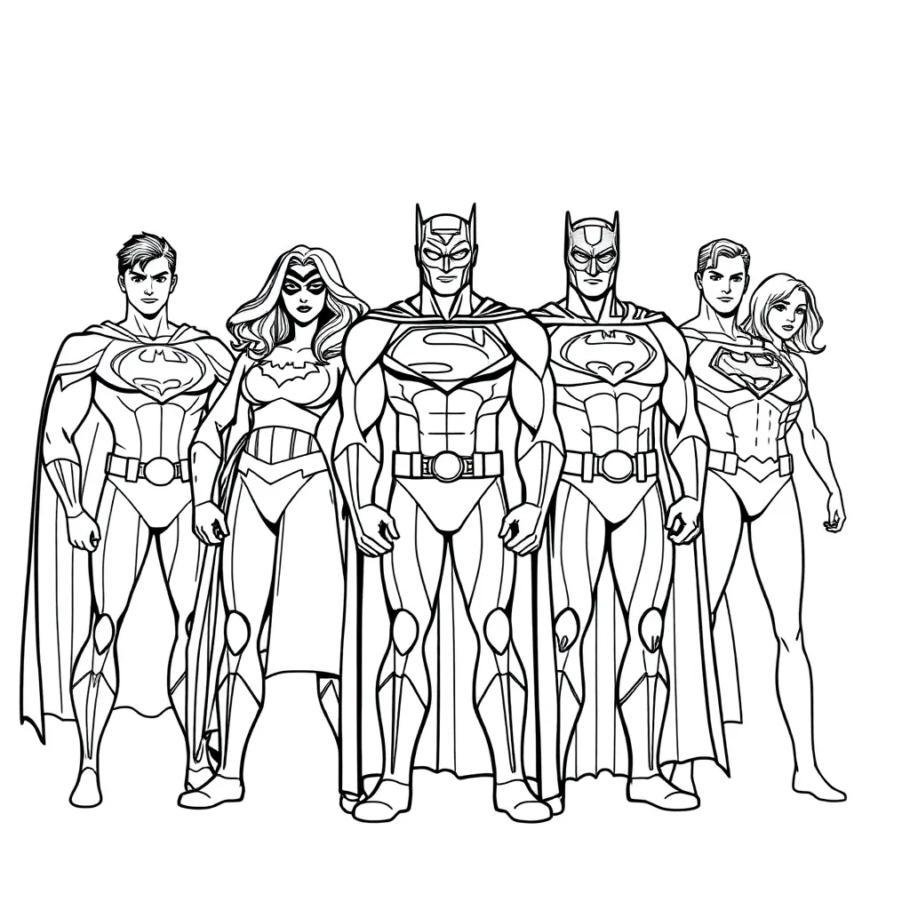 Justice League coloring page