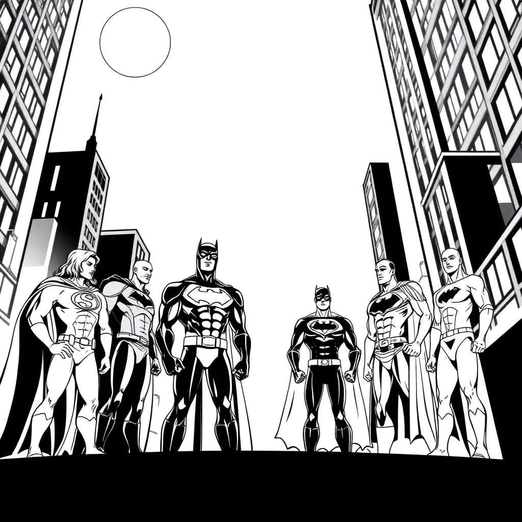 Justice League coloring page
