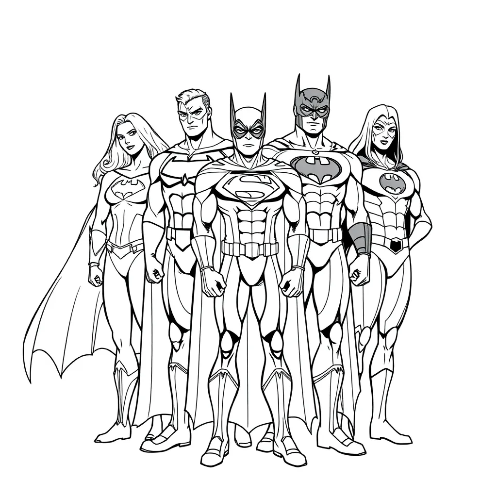 Justice League coloring page