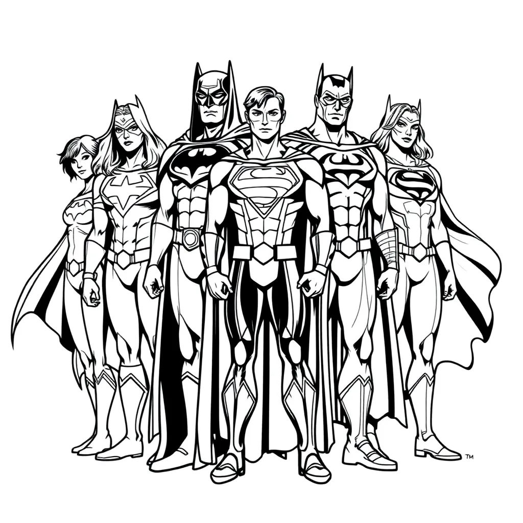 Justice League coloring page