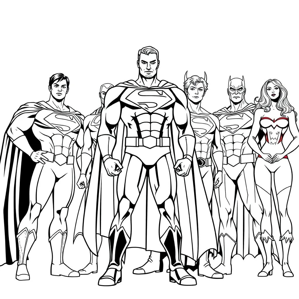 Justice League coloring page