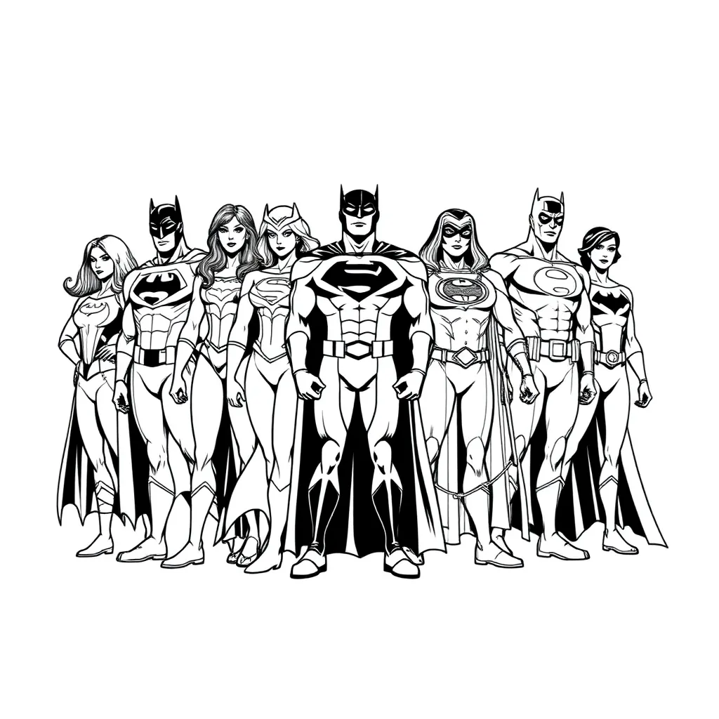 Justice League coloring page