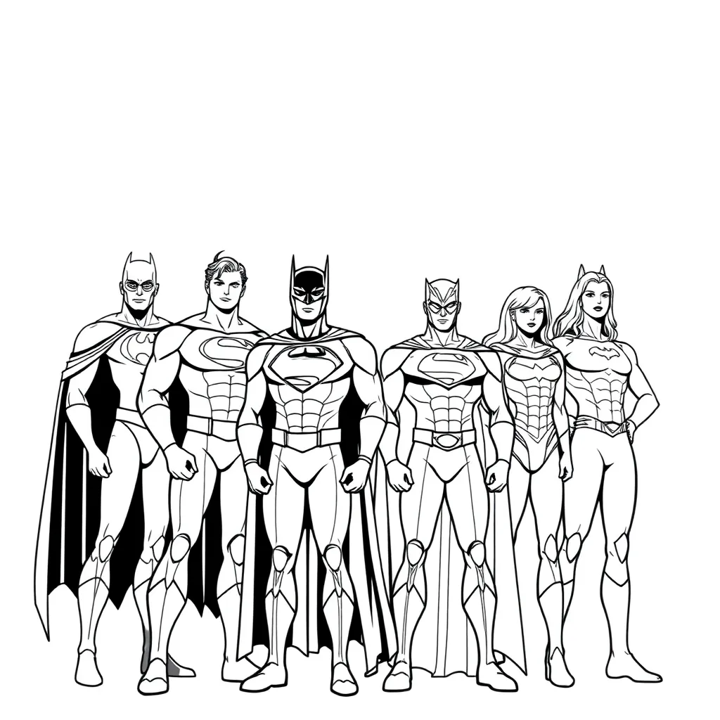 Justice League coloring page