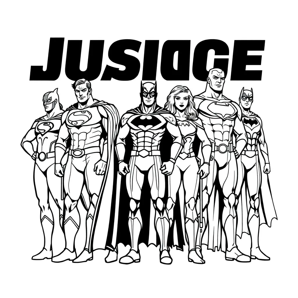 Justice League coloring page