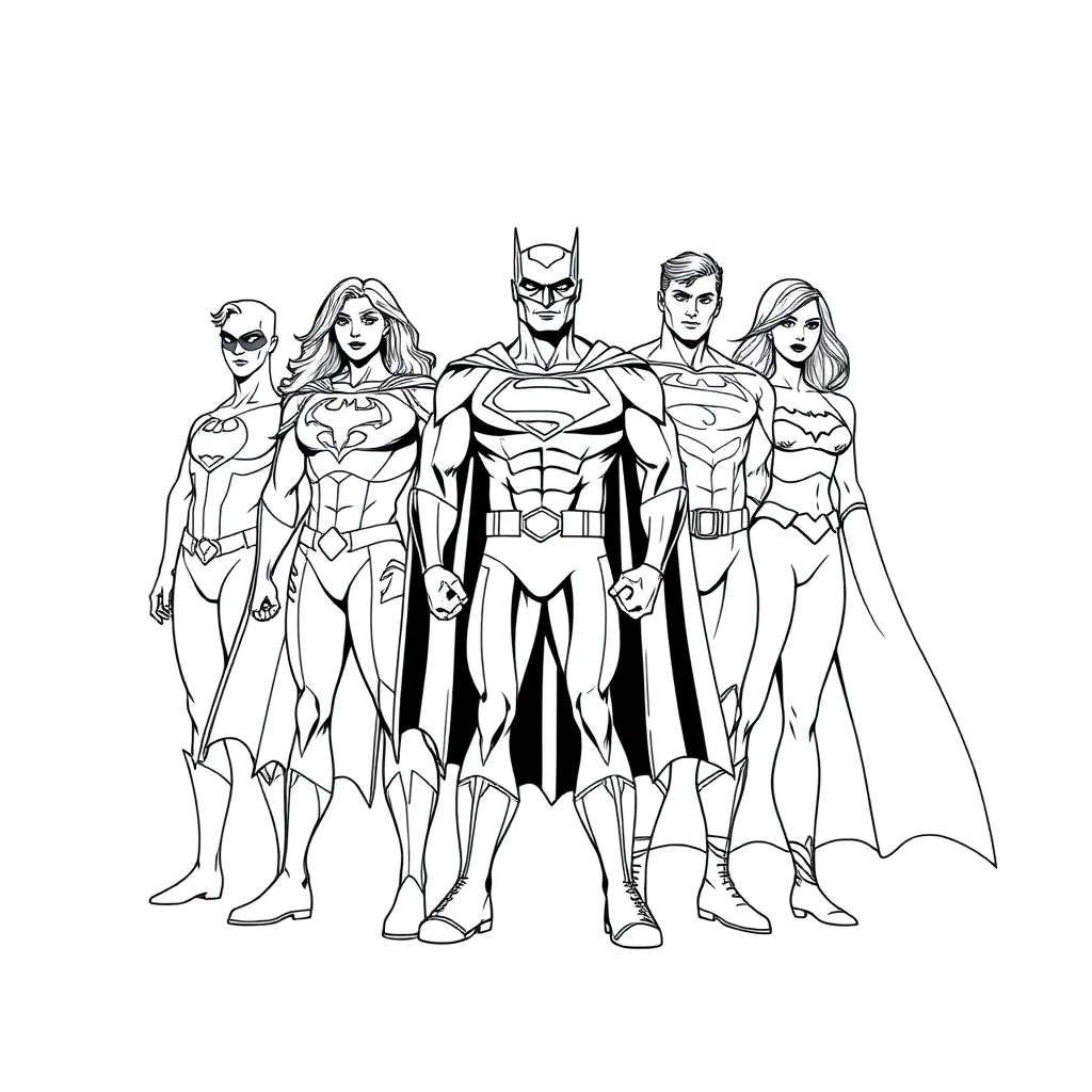 Justice League coloring page