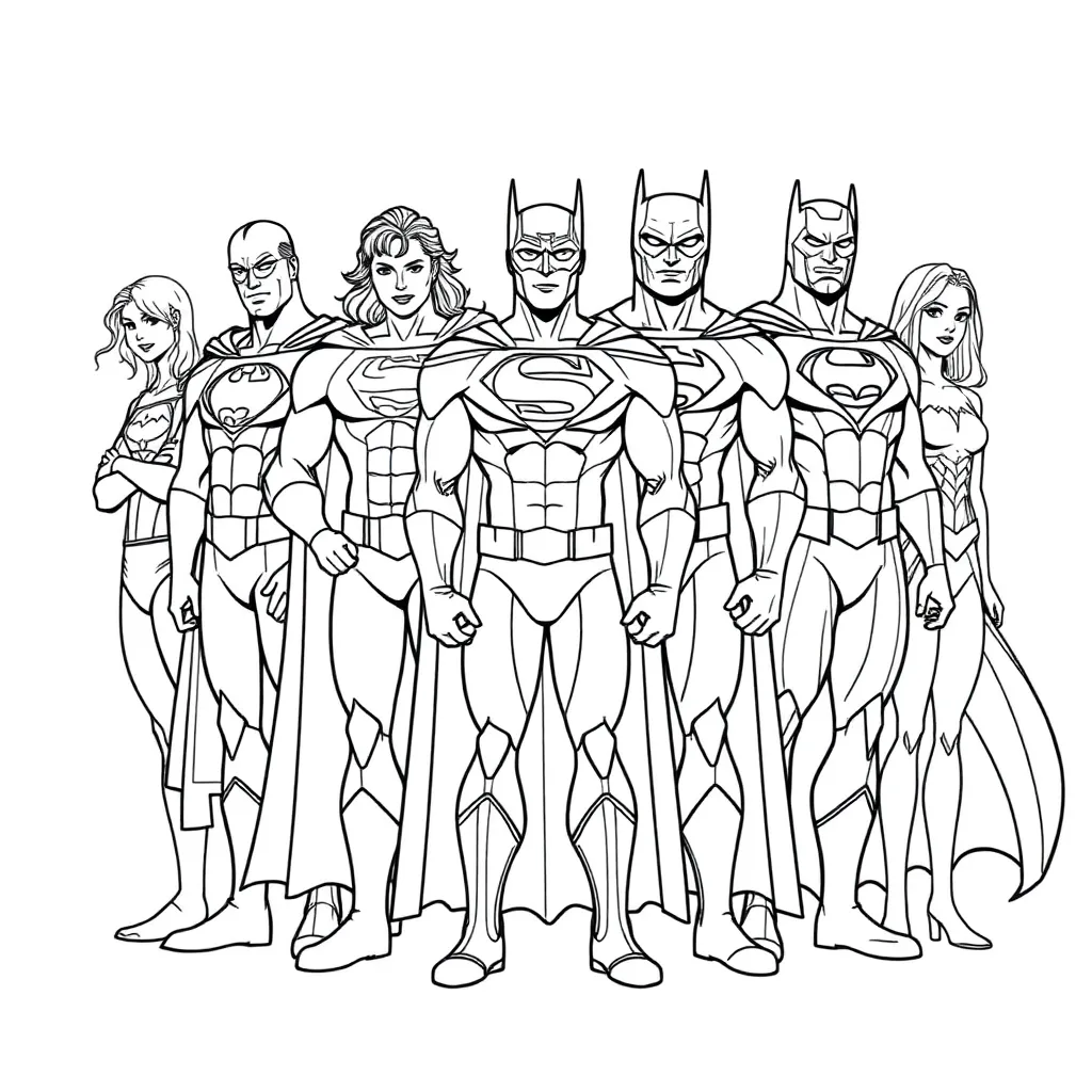 Justice League coloring page