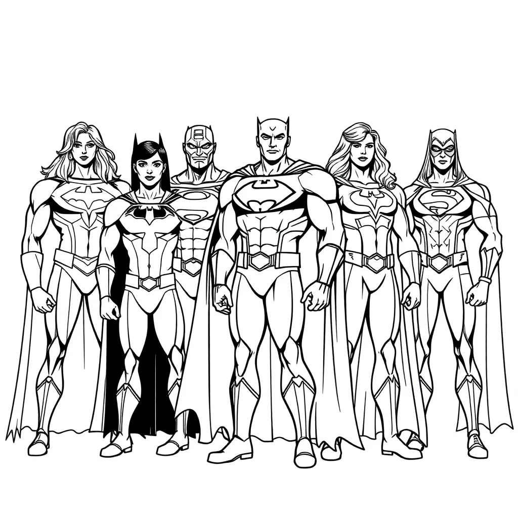 Justice League coloring page
