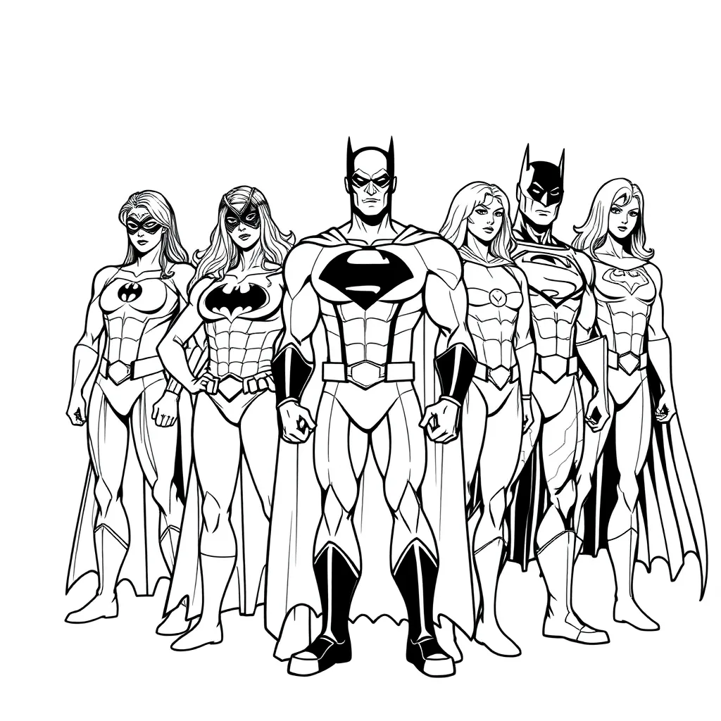 Justice League coloring page
