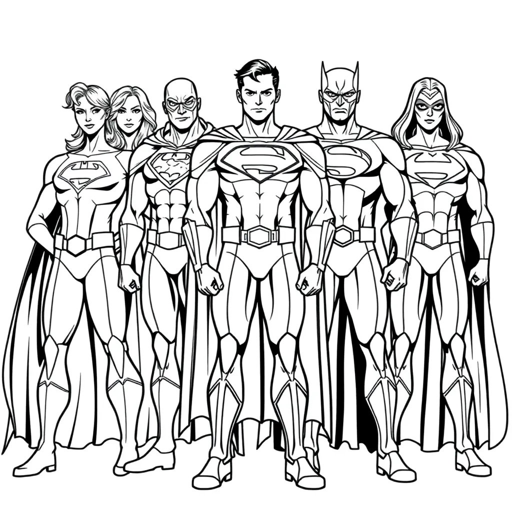 Justice League coloring page