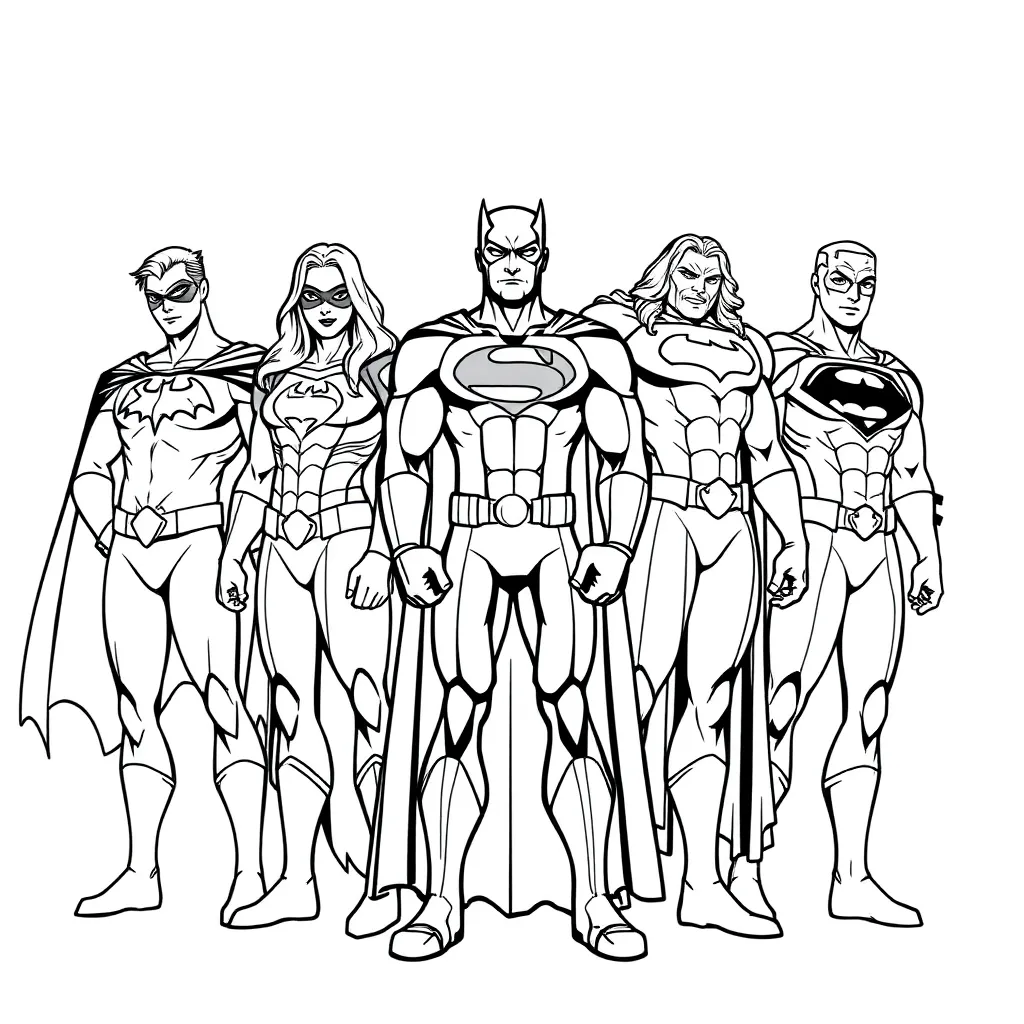 Justice League coloring page