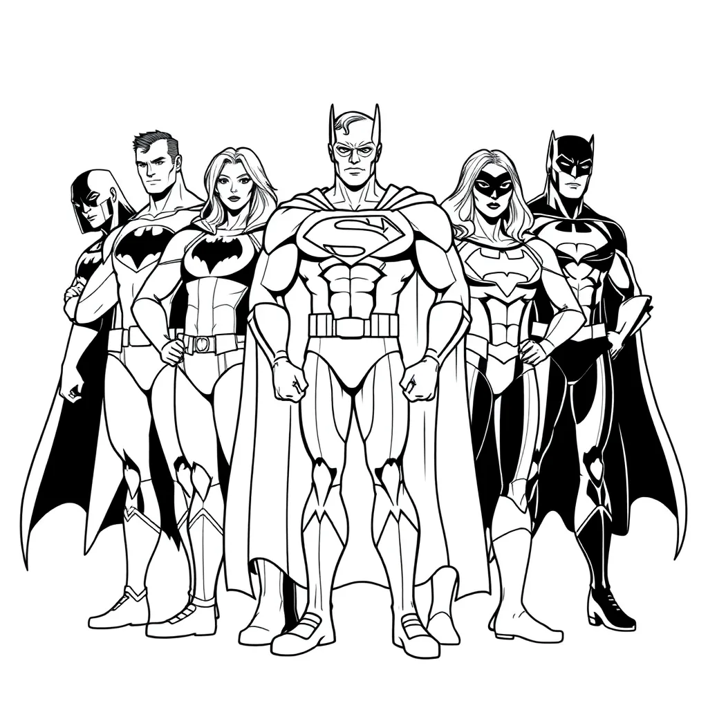 Justice League coloring page