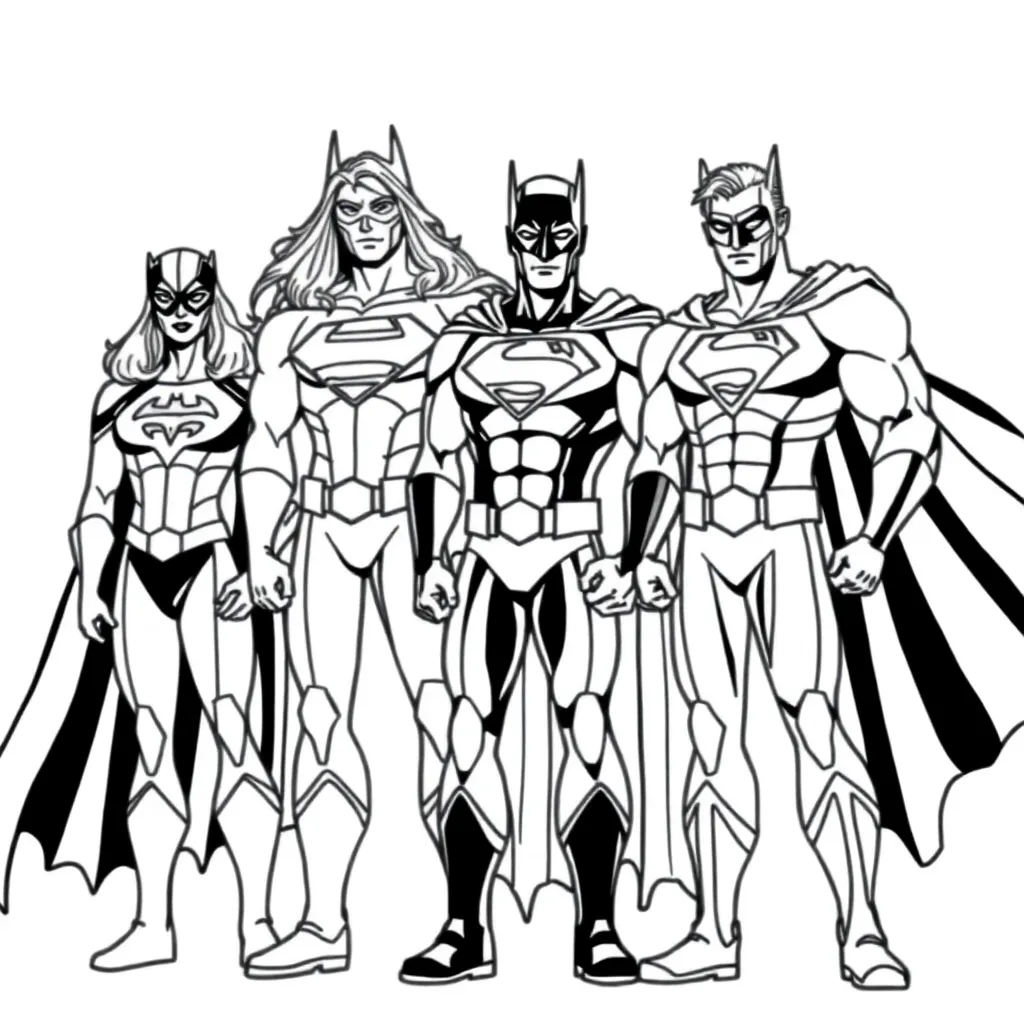 Justice League coloring page