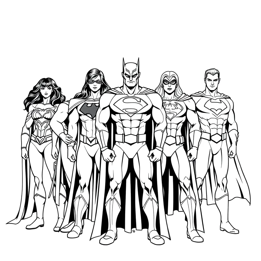 Justice League coloring page
