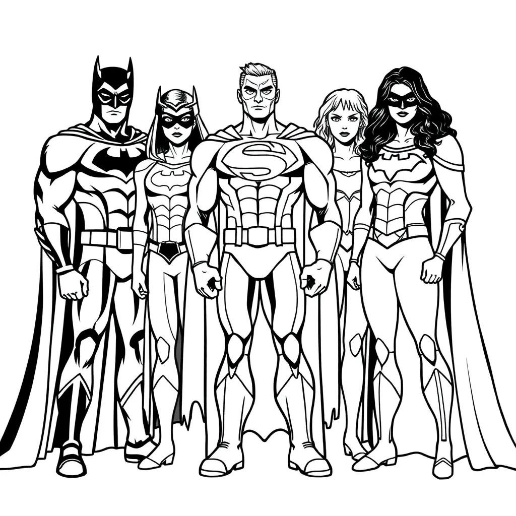 Justice League coloring page