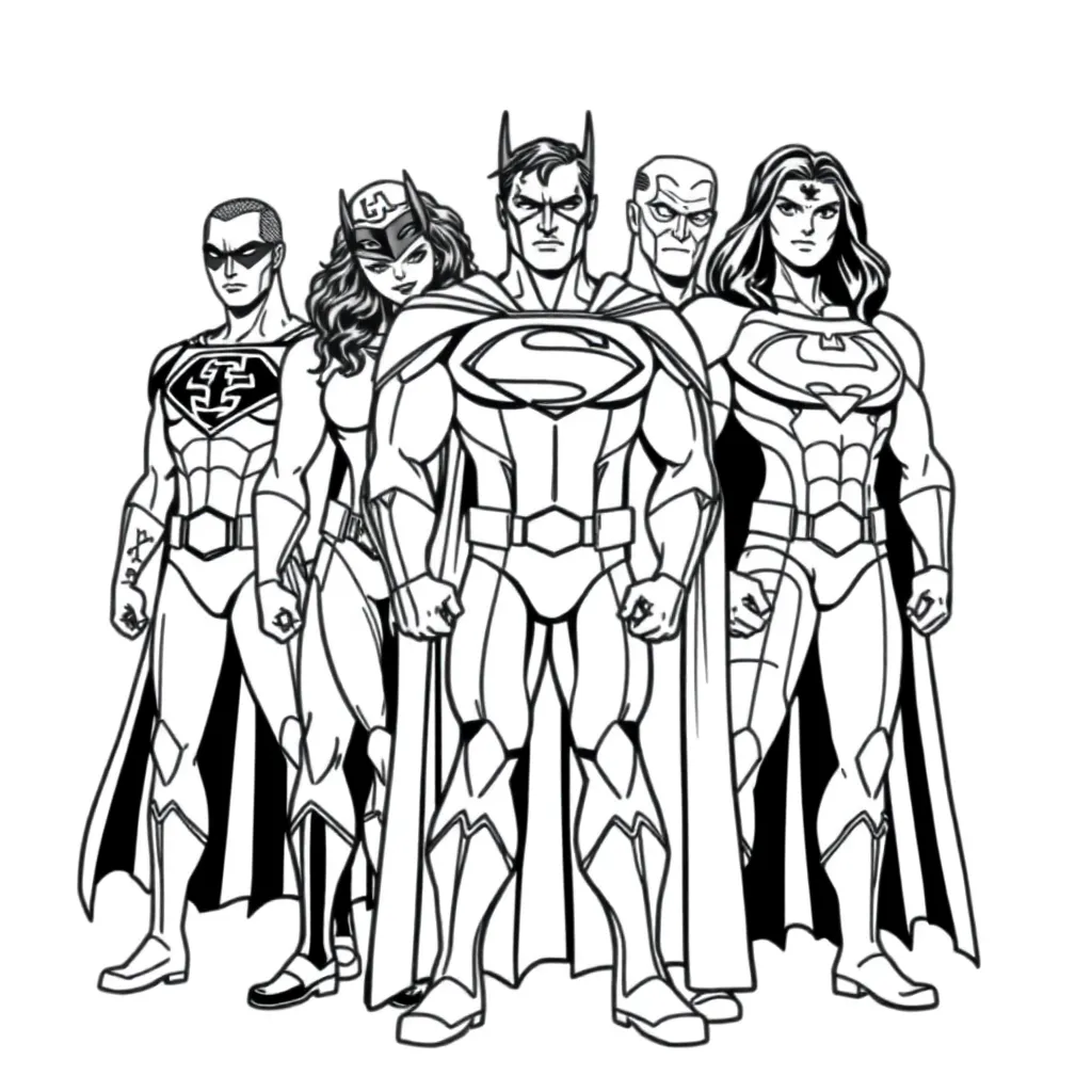 Justice League coloring page
