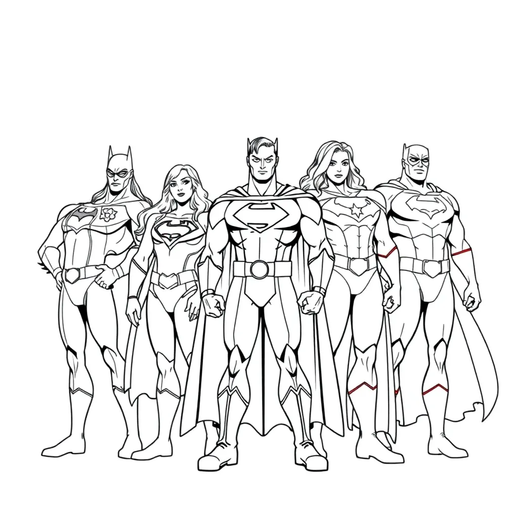 Justice League coloring page