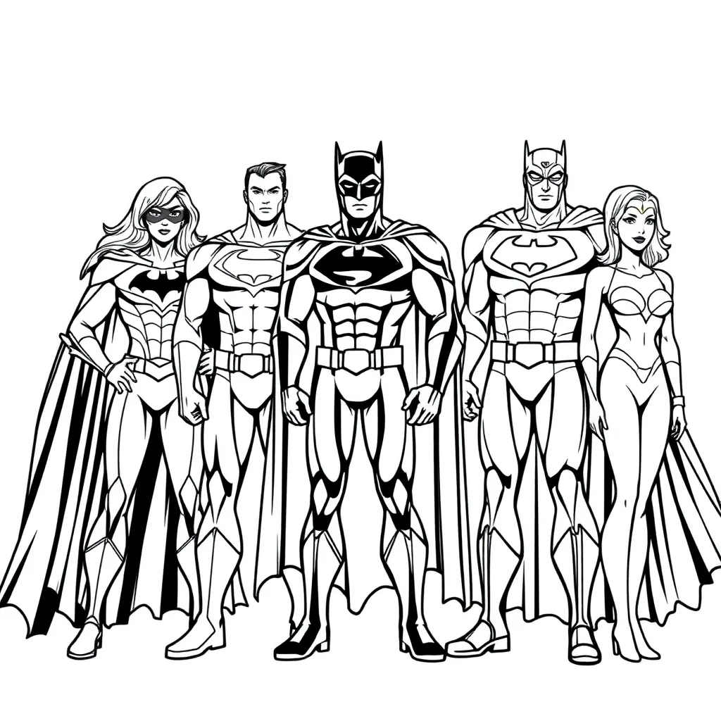 Justice League coloring page