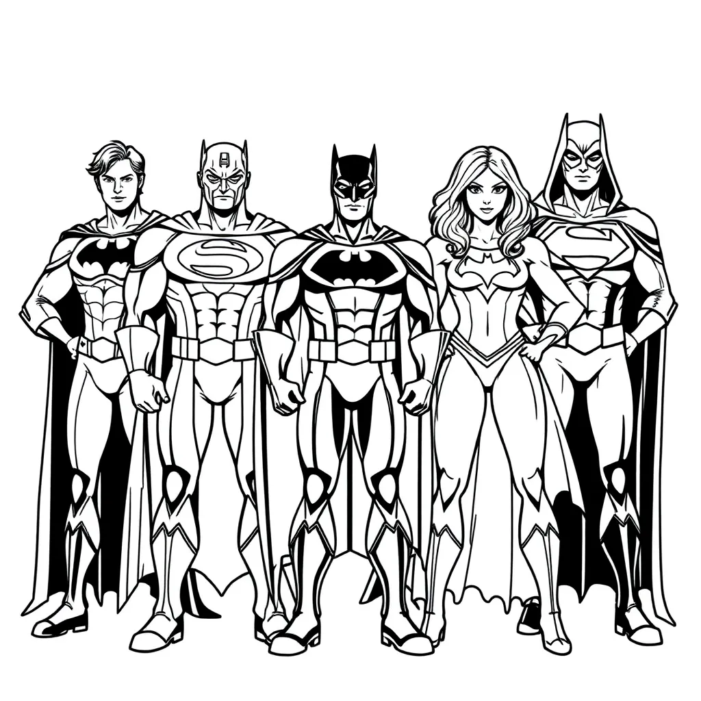 Justice League coloring page
