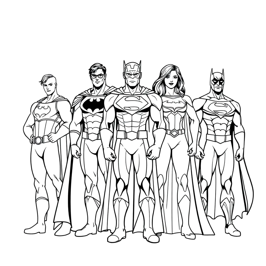 Justice League coloring page