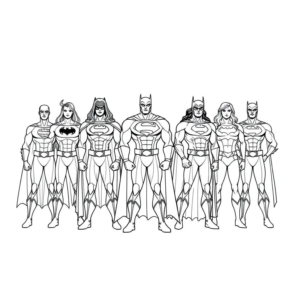 Justice League coloring page