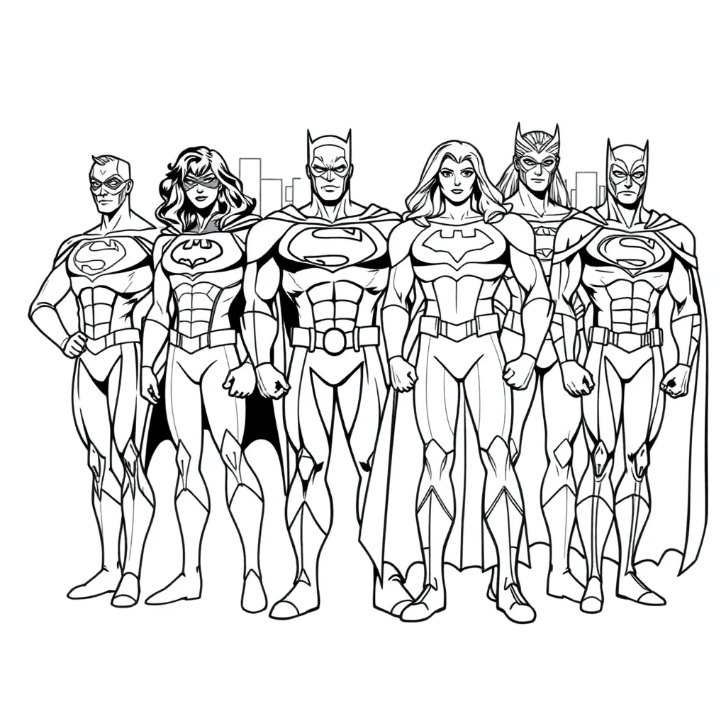 Justice League coloring page