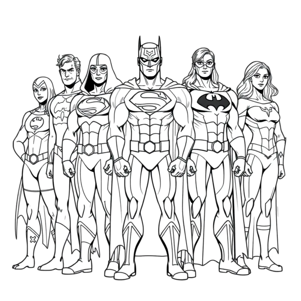 Justice League coloring page