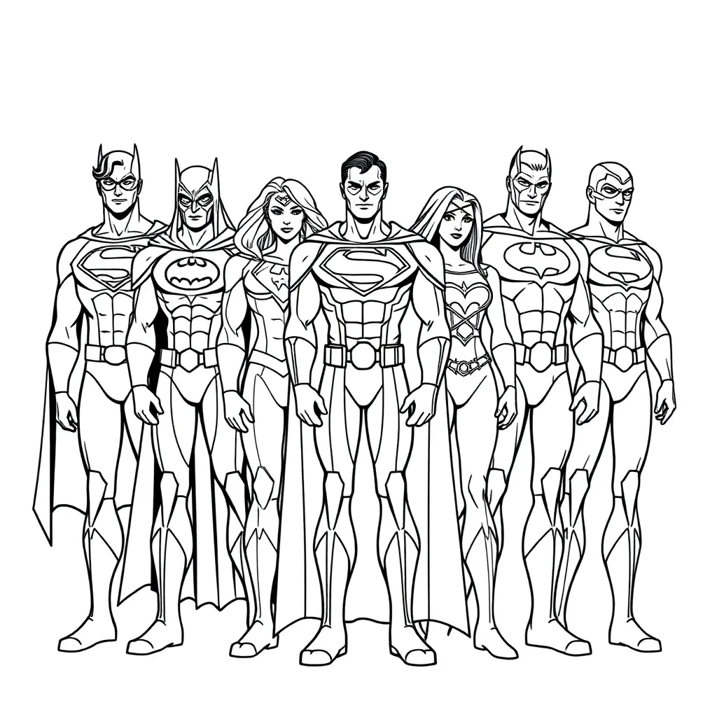 Justice League coloring page