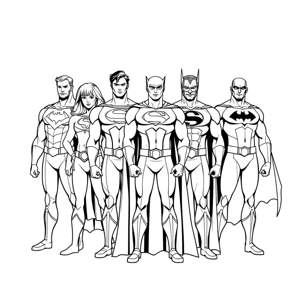 Justice League coloring page