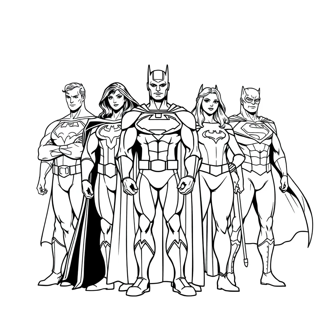 Justice League coloring page
