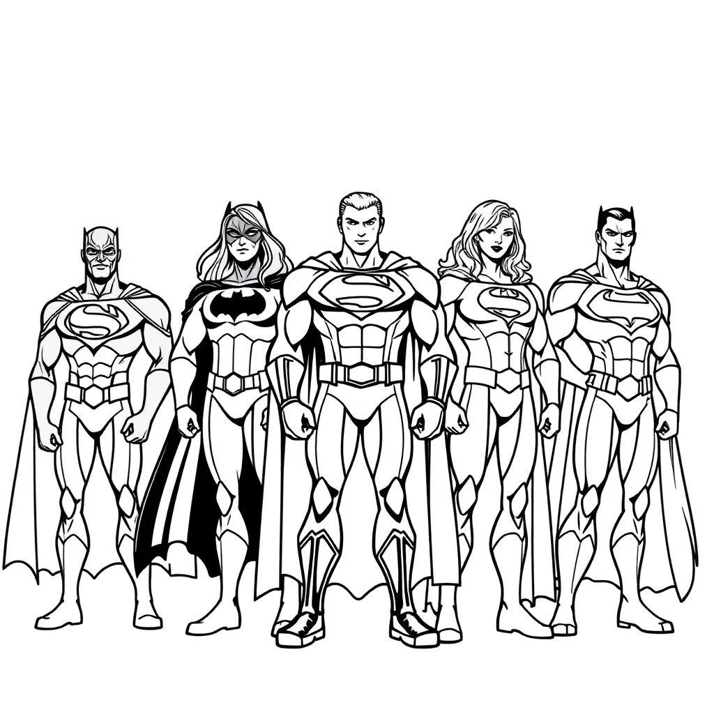 Justice League coloring page
