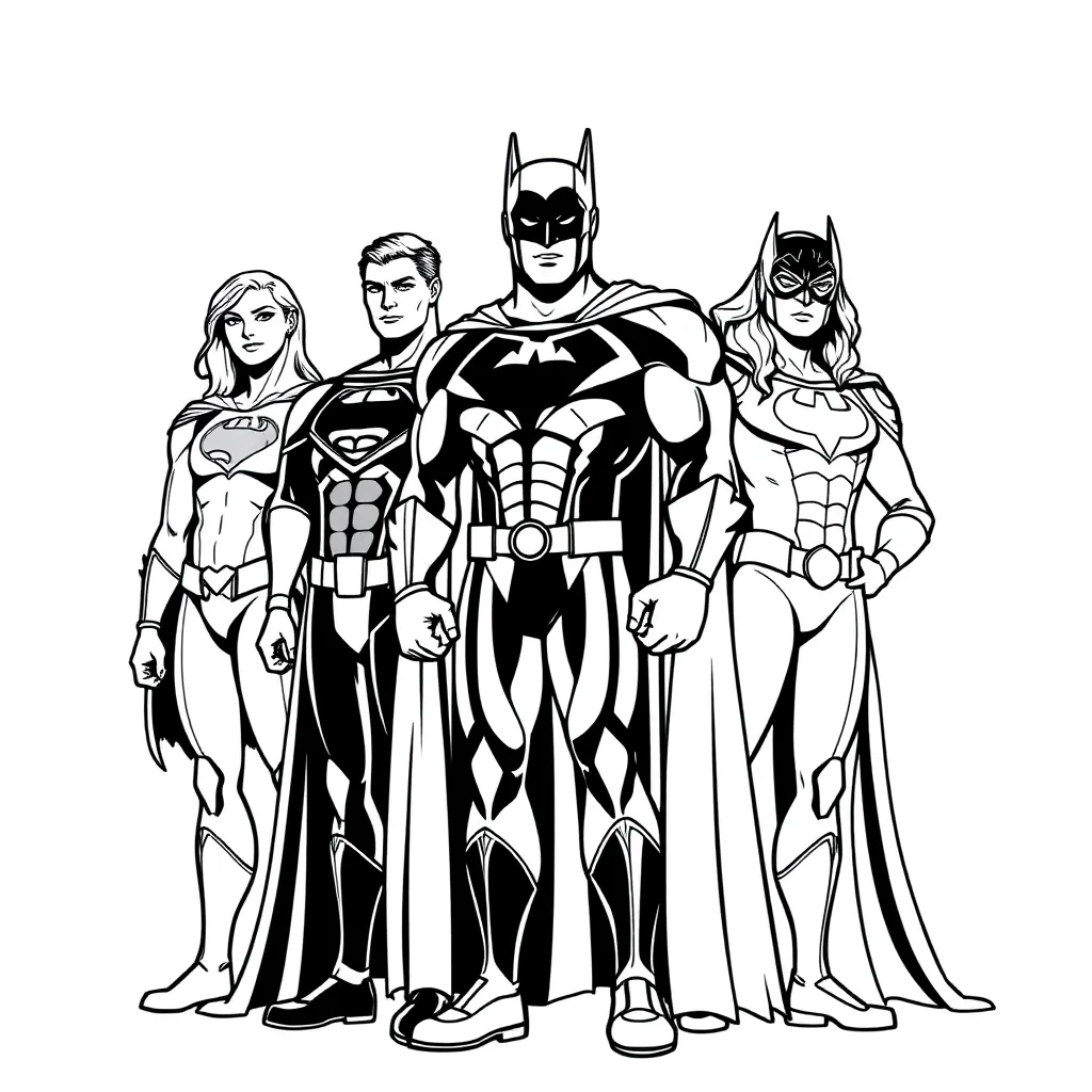 Justice League coloring page