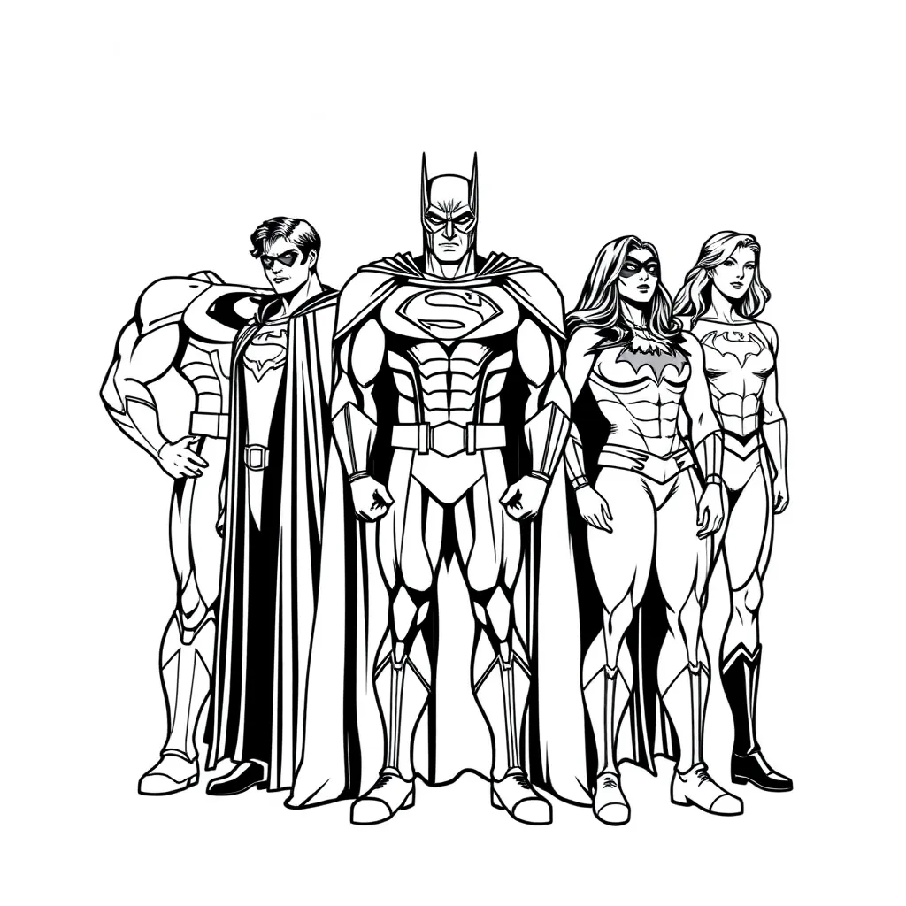 Justice League coloring page