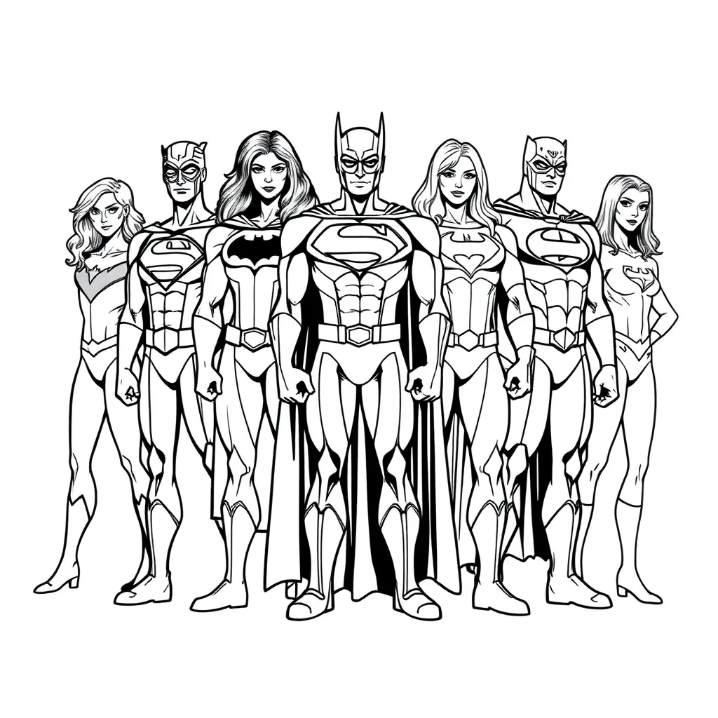 Justice League coloring page