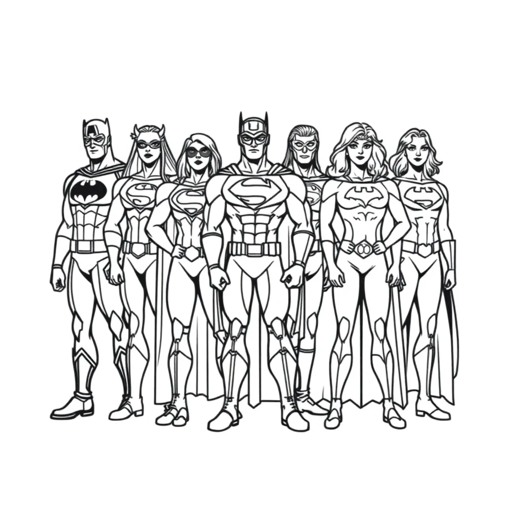 Justice League coloring page