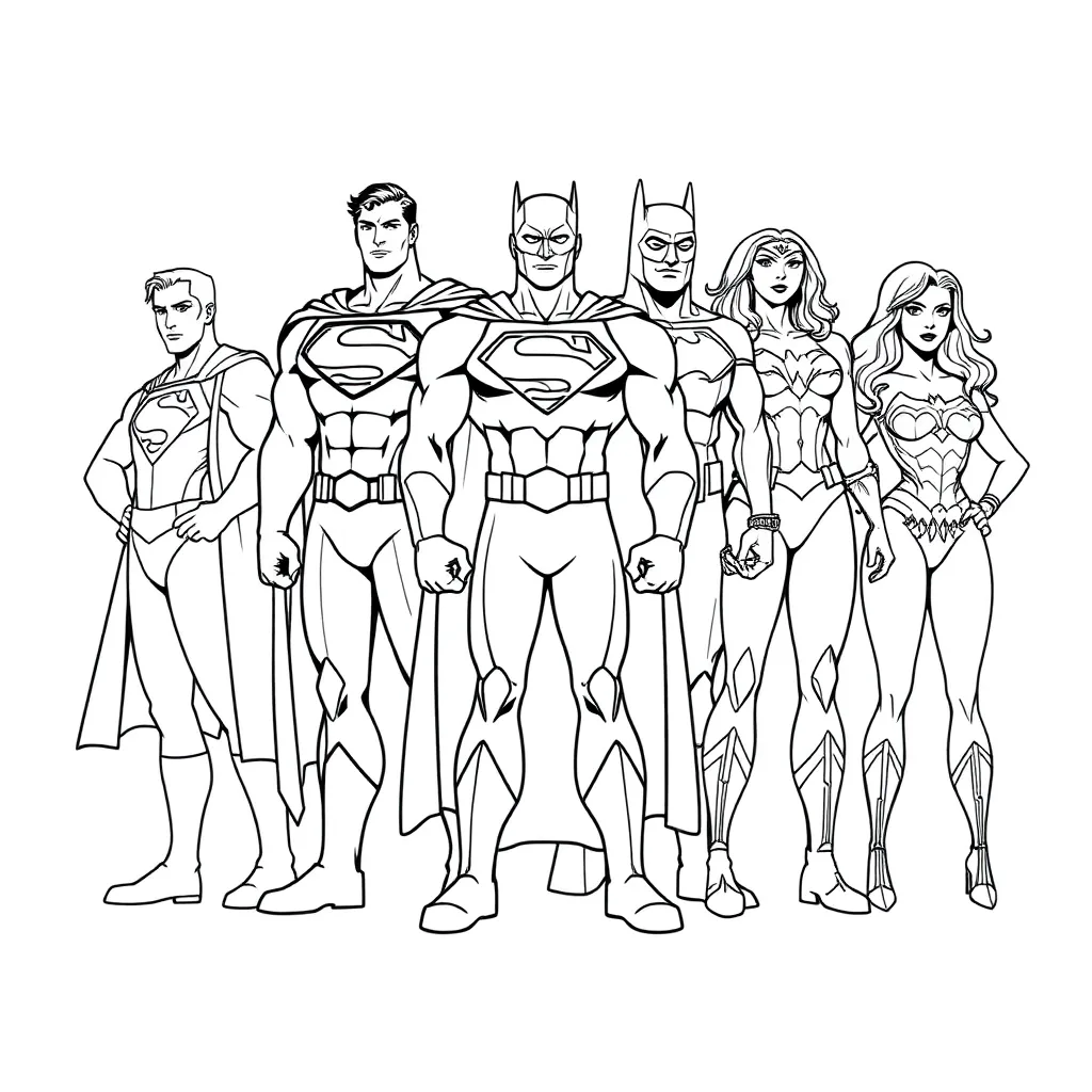 Justice League coloring page