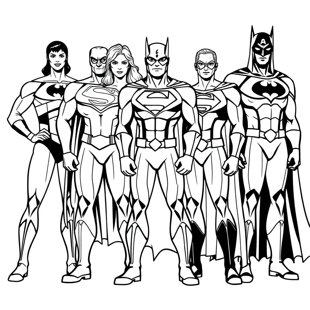 Justice League coloring page