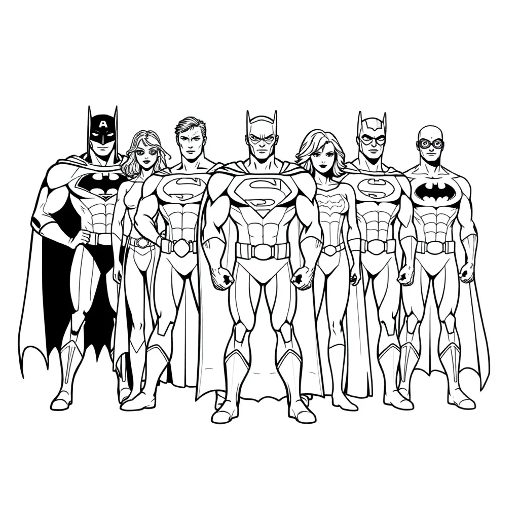 Justice League coloring page