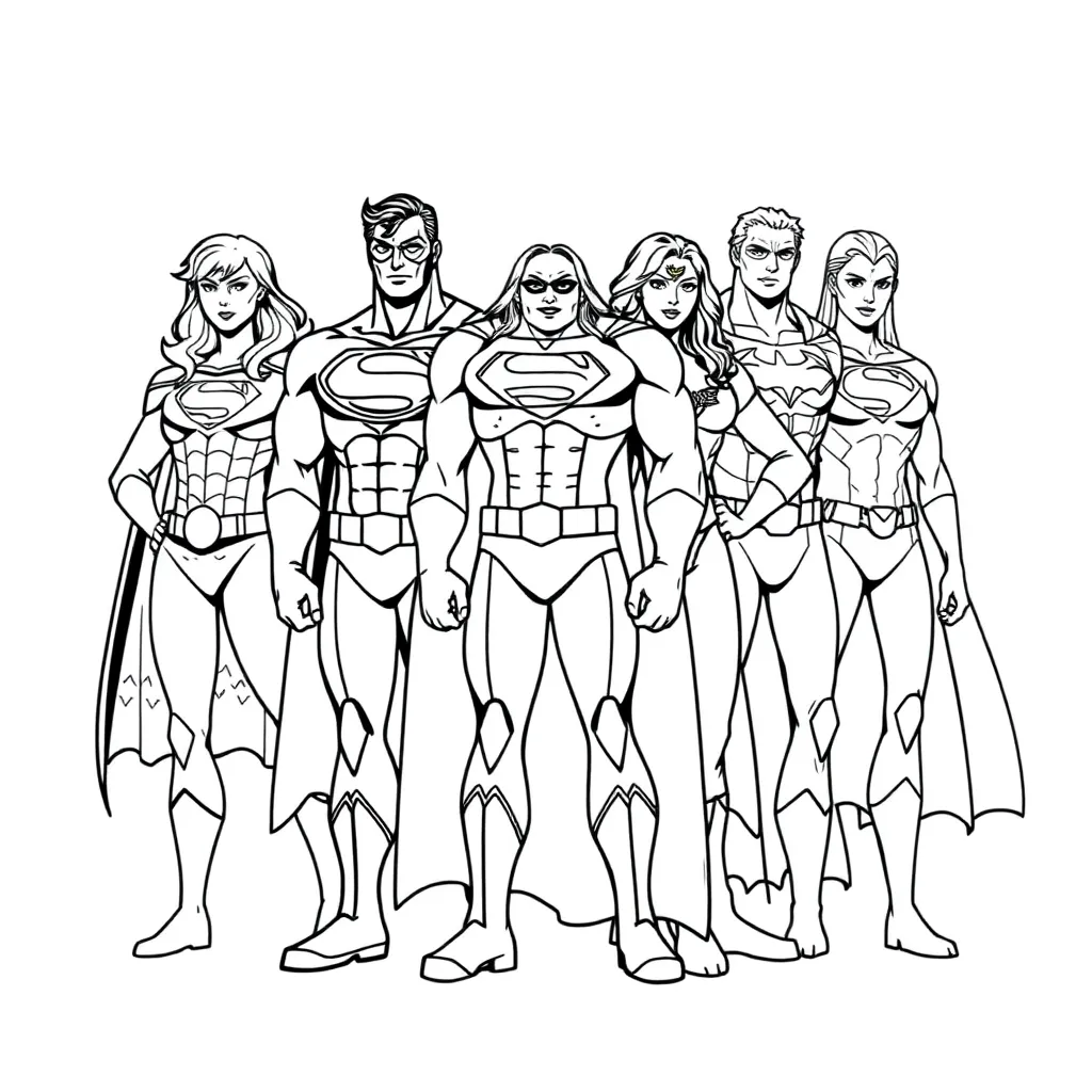 Justice League coloring page
